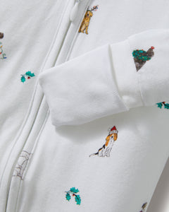 Baby’s Pima Peekaboo Romper in Jingle Paws