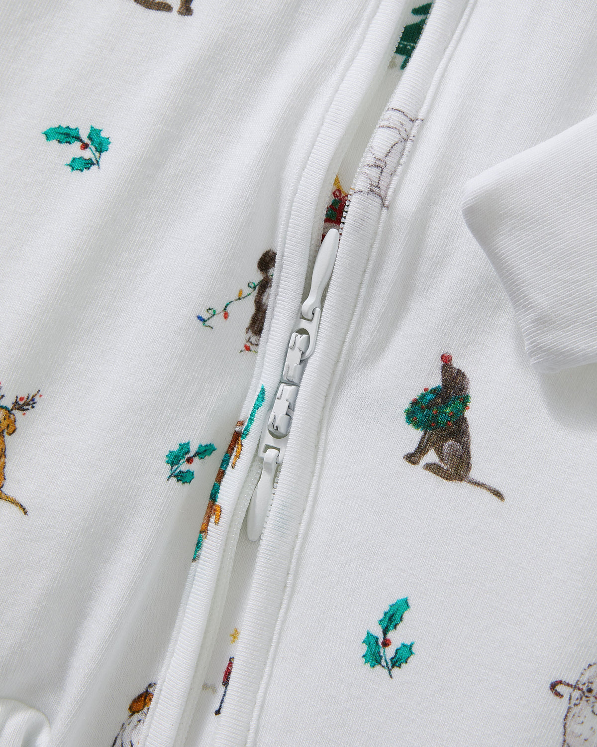Baby’s Pima Peekaboo Romper in Jingle Paws