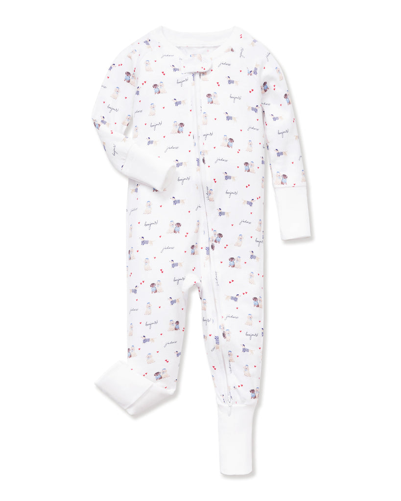 Baby’s Pima Peekaboo Romper in Le Woof