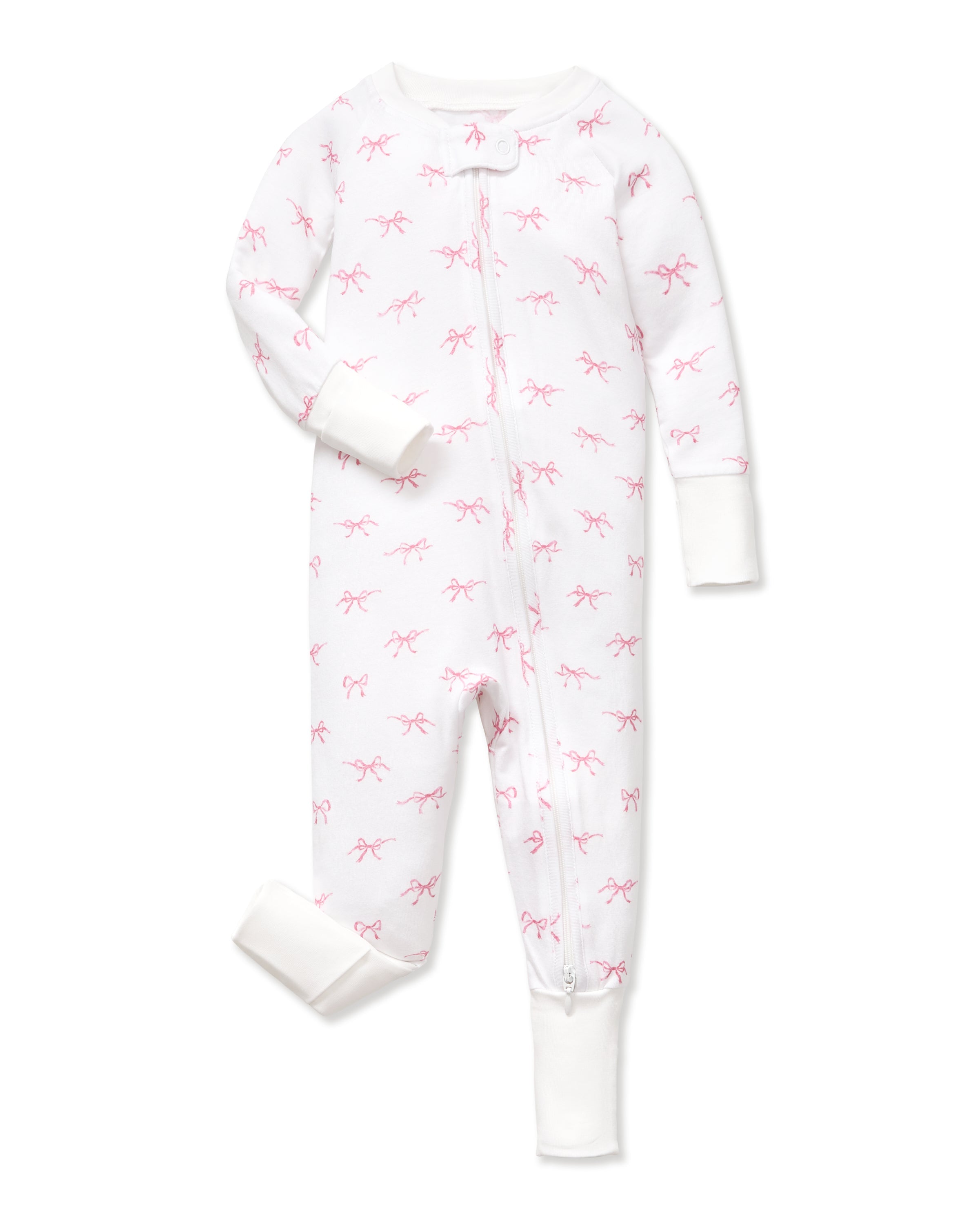 Baby's Pima Peekaboo Romper in Blushing Bows
