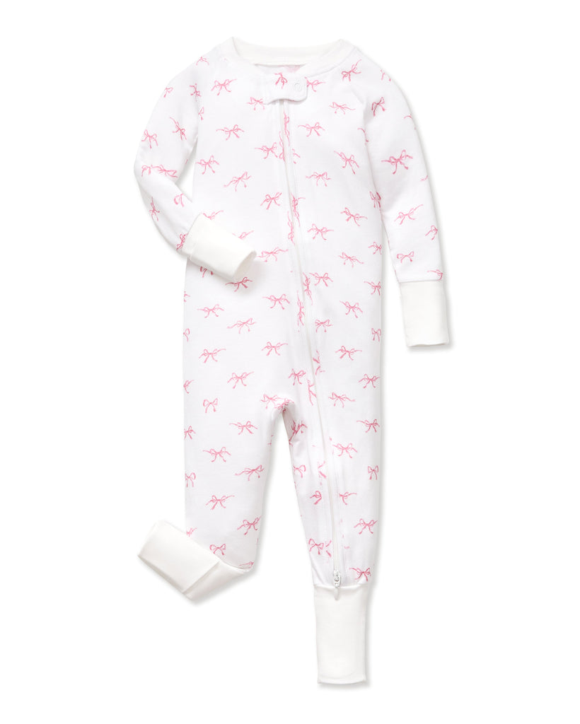 Baby's Pima Peekaboo Romper in Blushing Bows