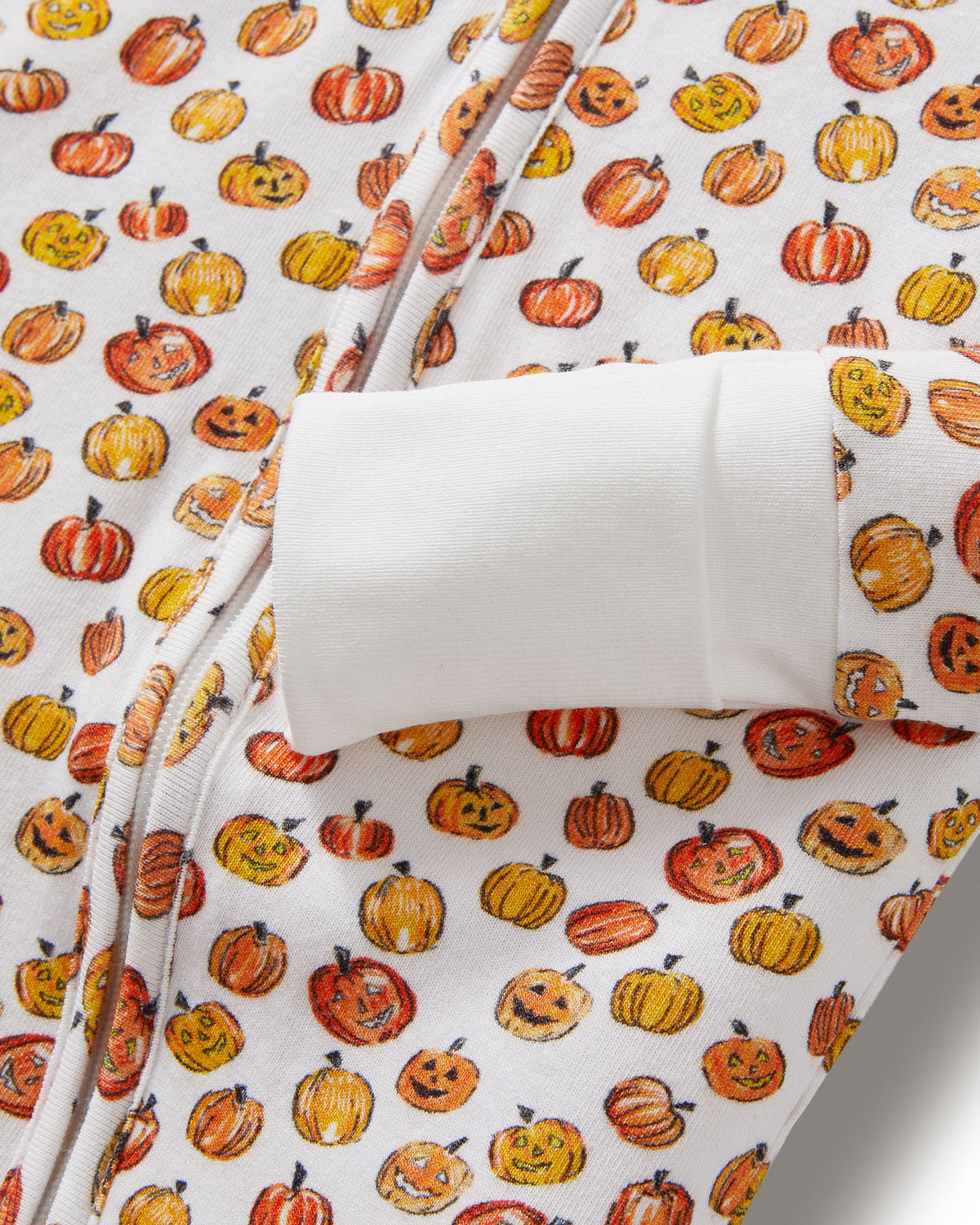 Baby’s Pima Peekaboo Romper in Pumpkin Patch