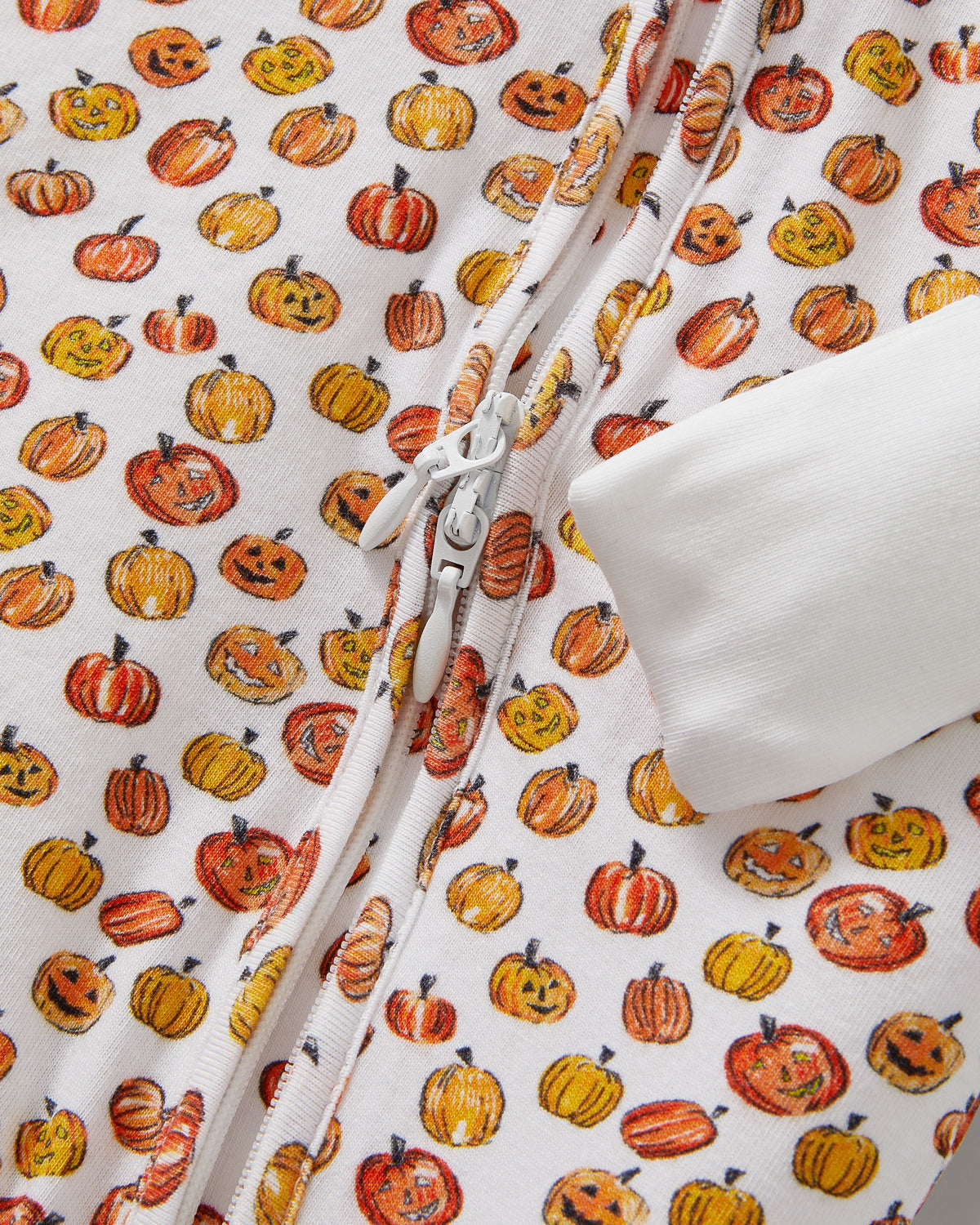 Baby’s Pima Peekaboo Romper in Pumpkin Patch