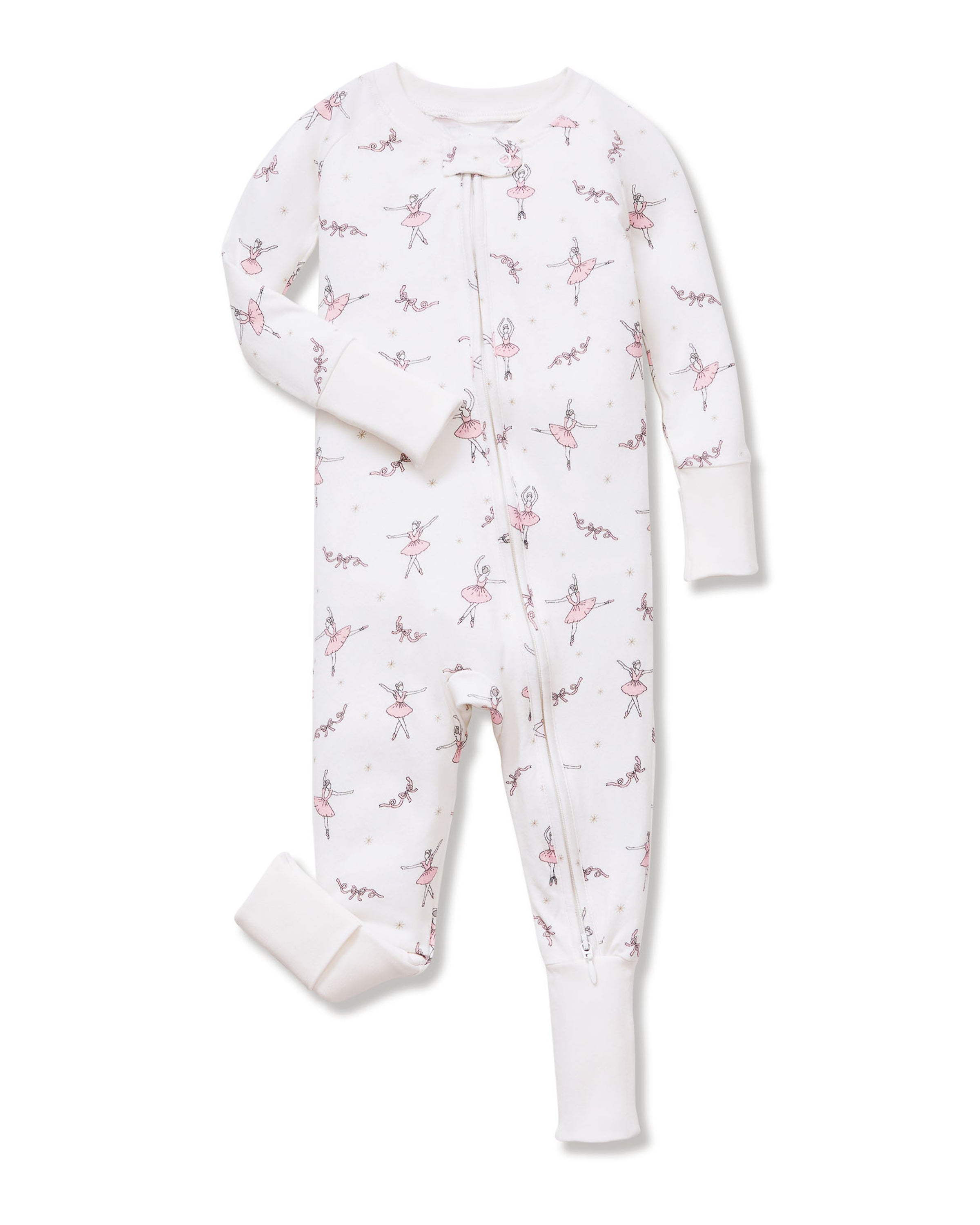 Baby’s Pima Peekaboo Romper in Sugar Plum Fairy