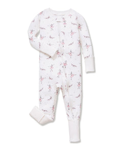 Baby’s Pima Peekaboo Romper in Sugar Plum Fairy