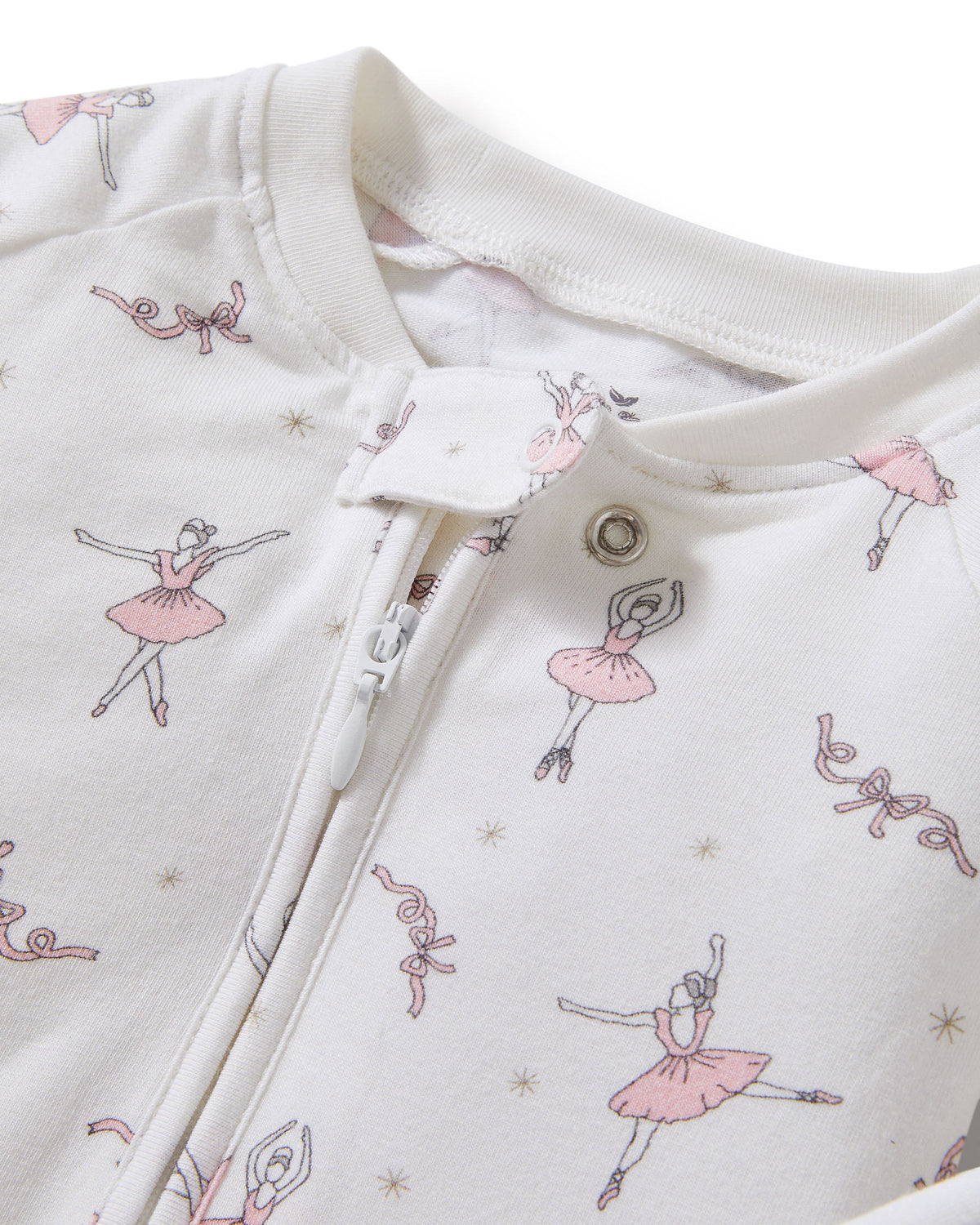 Baby’s Pima Peekaboo Romper in Sugar Plum Fairy