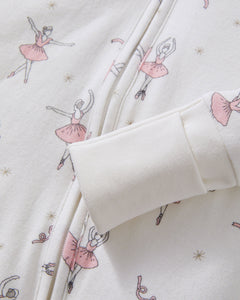 Baby’s Pima Peekaboo Romper in Sugar Plum Fairy