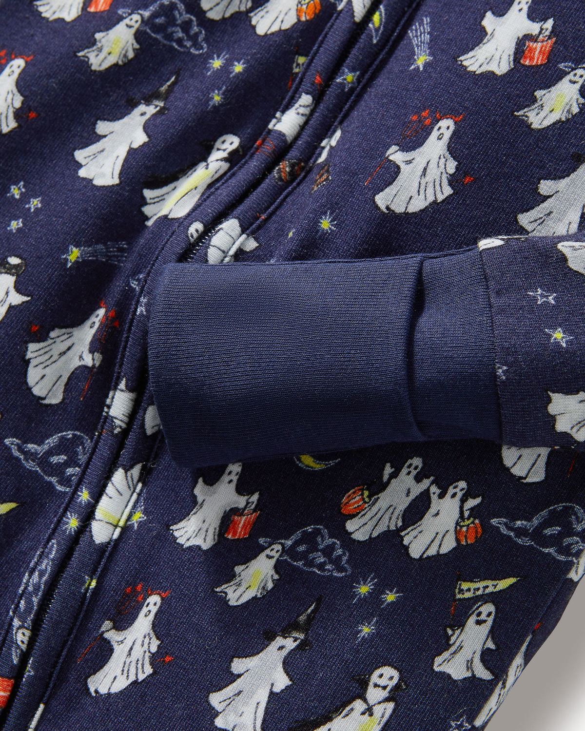 Baby’s Pima Peekaboo Romper in Spooky Slumber