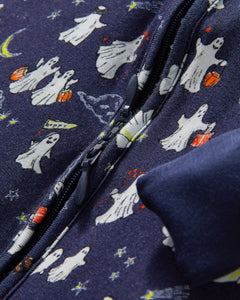 Baby’s Pima Peekaboo Romper in Spooky Slumber