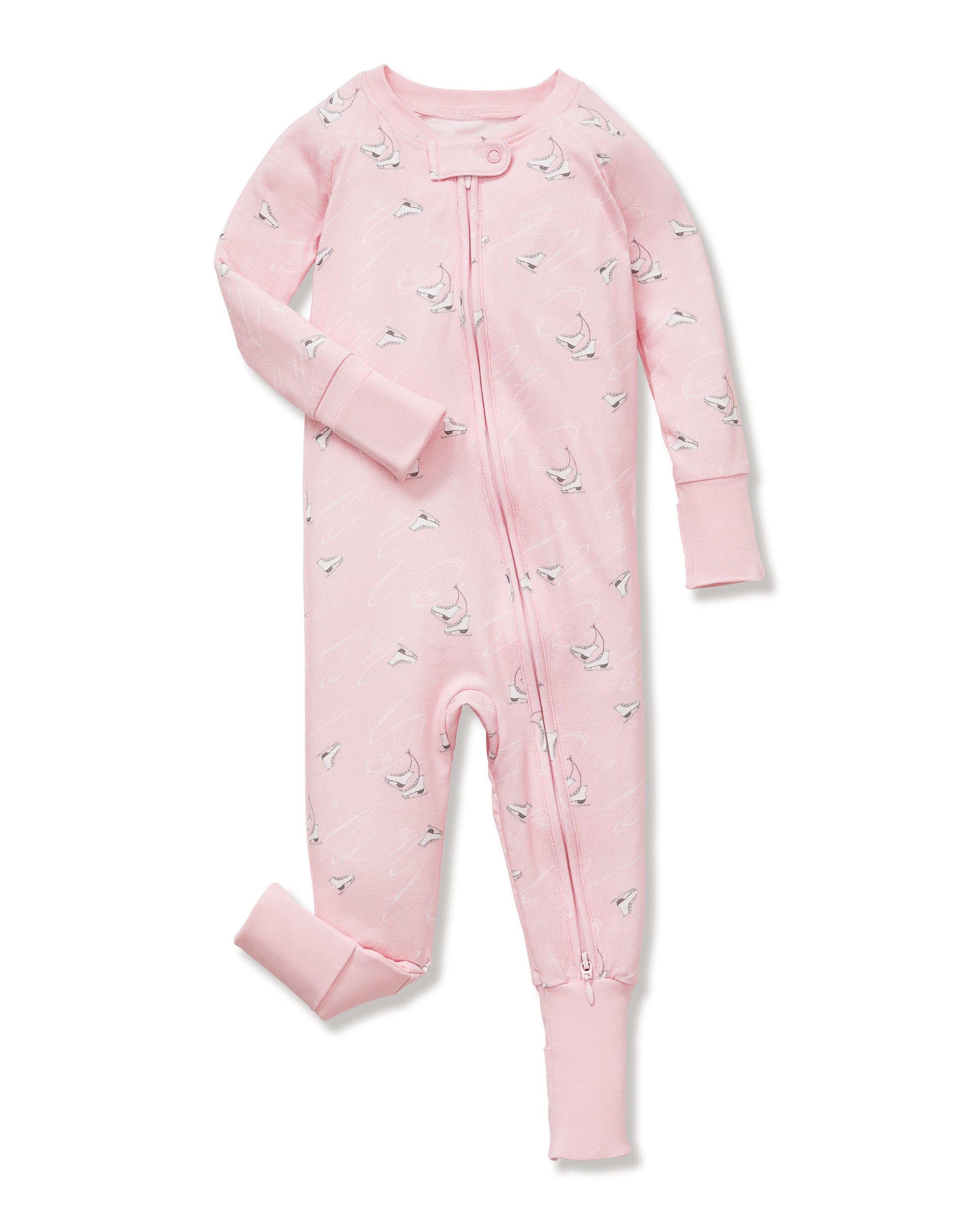 Baby’s Pima Peekaboo Romper in Winter Skates