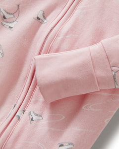 Baby’s Pima Peekaboo Romper in Winter Skates
