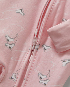 Baby’s Pima Peekaboo Romper in Winter Skates