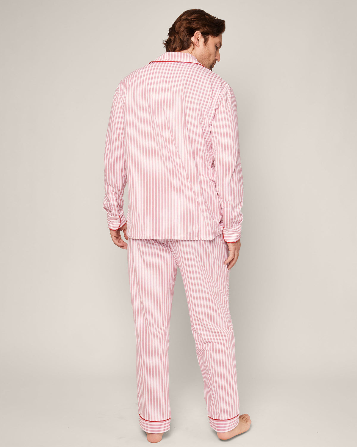 Men’s Pima Pajama Set in Antique Red Ticking