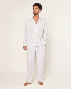 Men’s Pima Pajama Set in Camel Ticking
