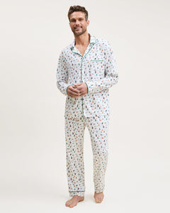 Men’s Pima Pajama Set in Merry Meow