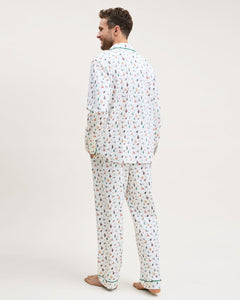 Men’s Pima Pajama Set in Merry Meow