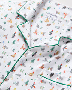 Men’s Pima Pajama Set in Merry Meow
