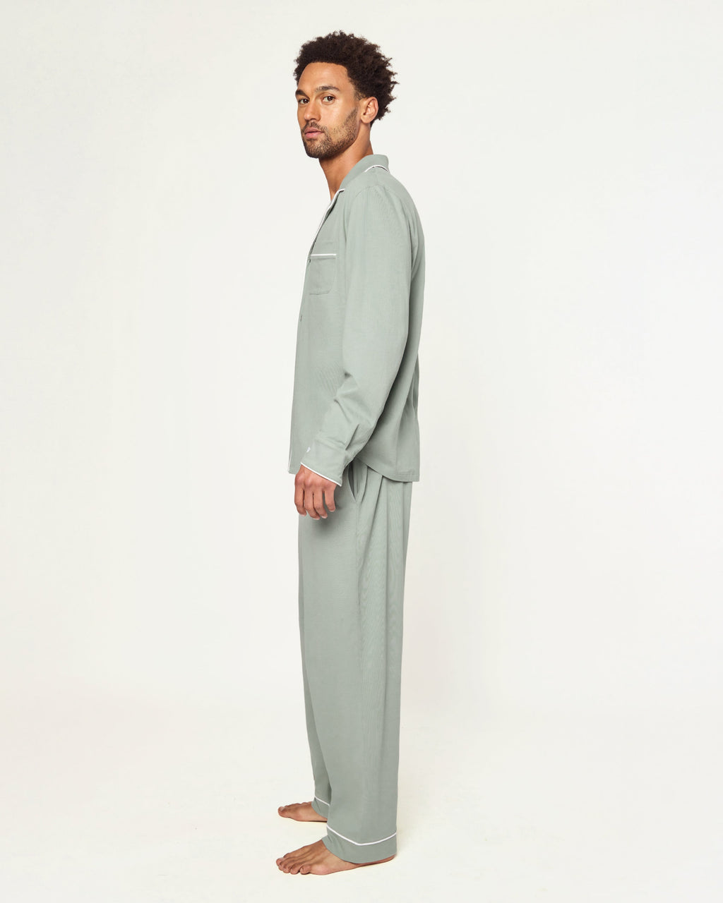 Men’s Pima Pajama Set in Sage