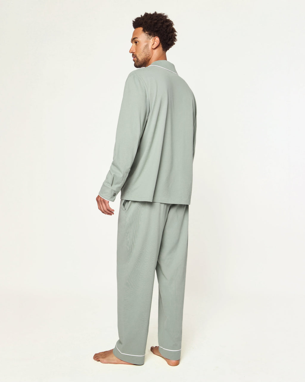 Men’s Pima Pajama Set in Sage