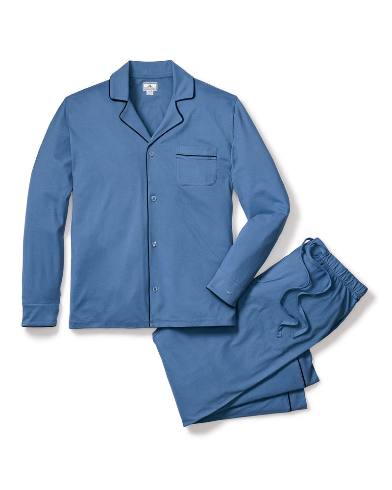 Men’s Pima Pajama Set in Mystique Blue