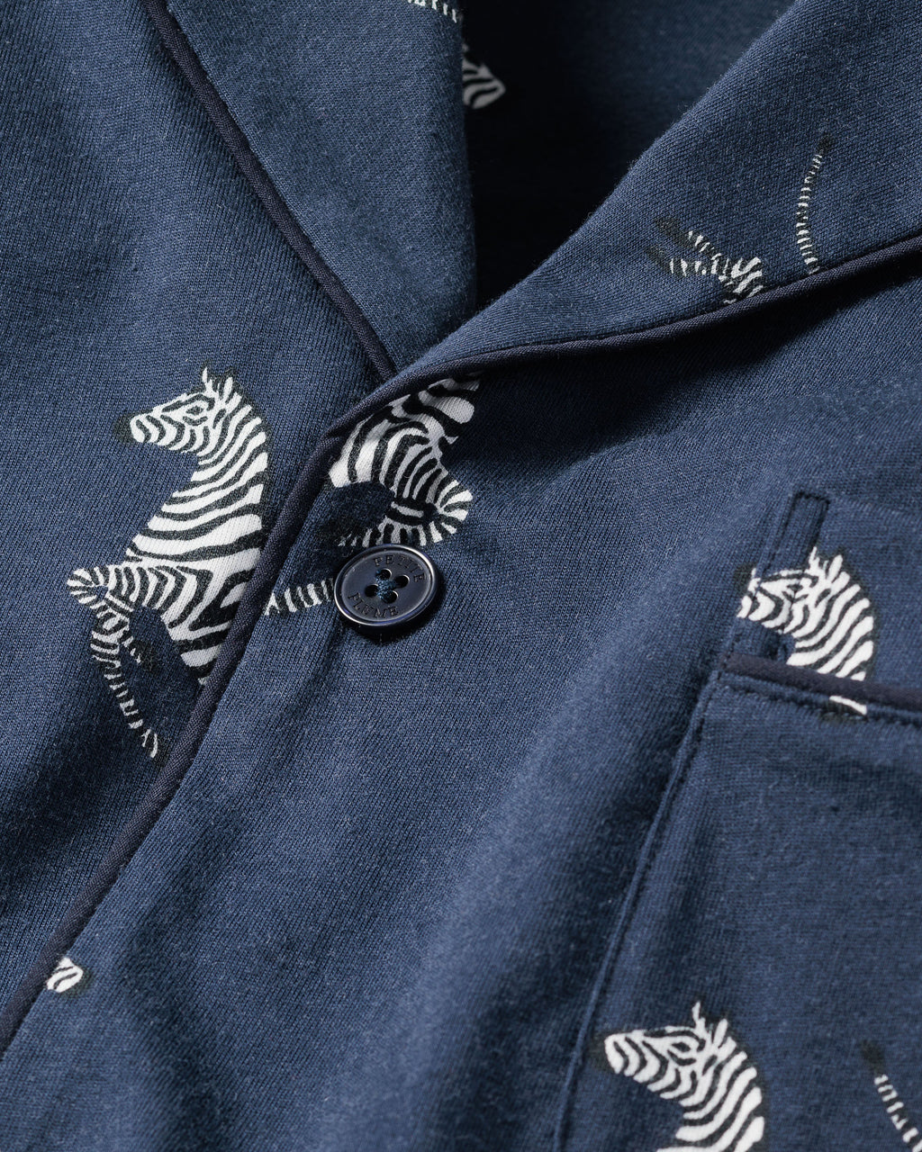 Men’s Pima Pajama Set in Zèbre de Nuit