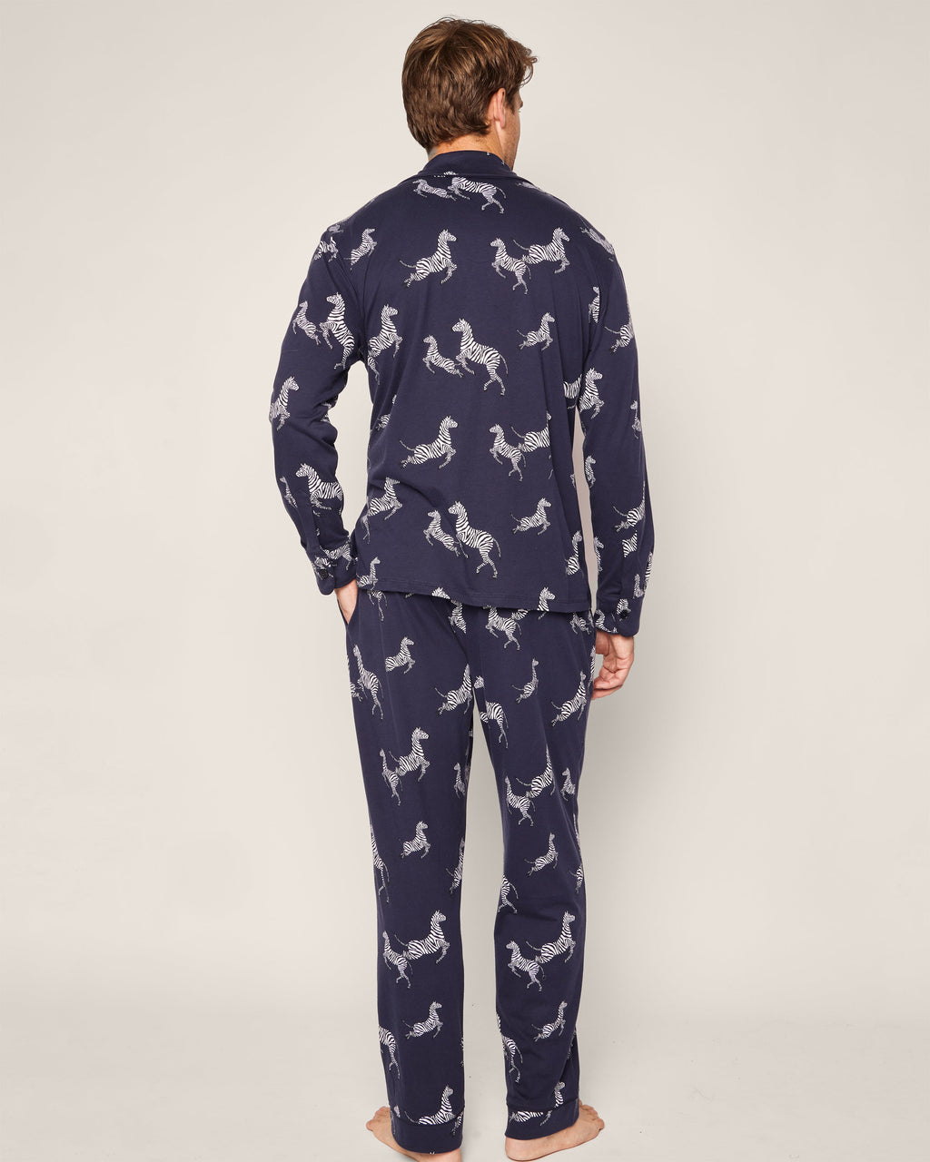 Men’s Pima Pajama Set in Zèbre de Nuit