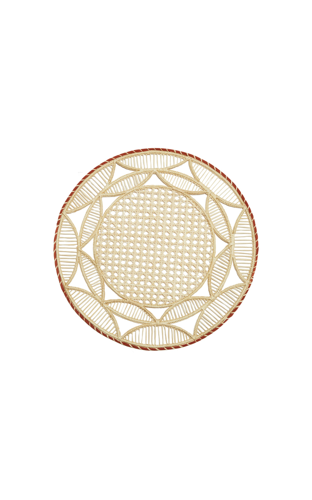 Raffia Placemats in Sol Mattone, Set of 2