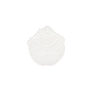 Pietra Natale Figural Santa Ornament in White