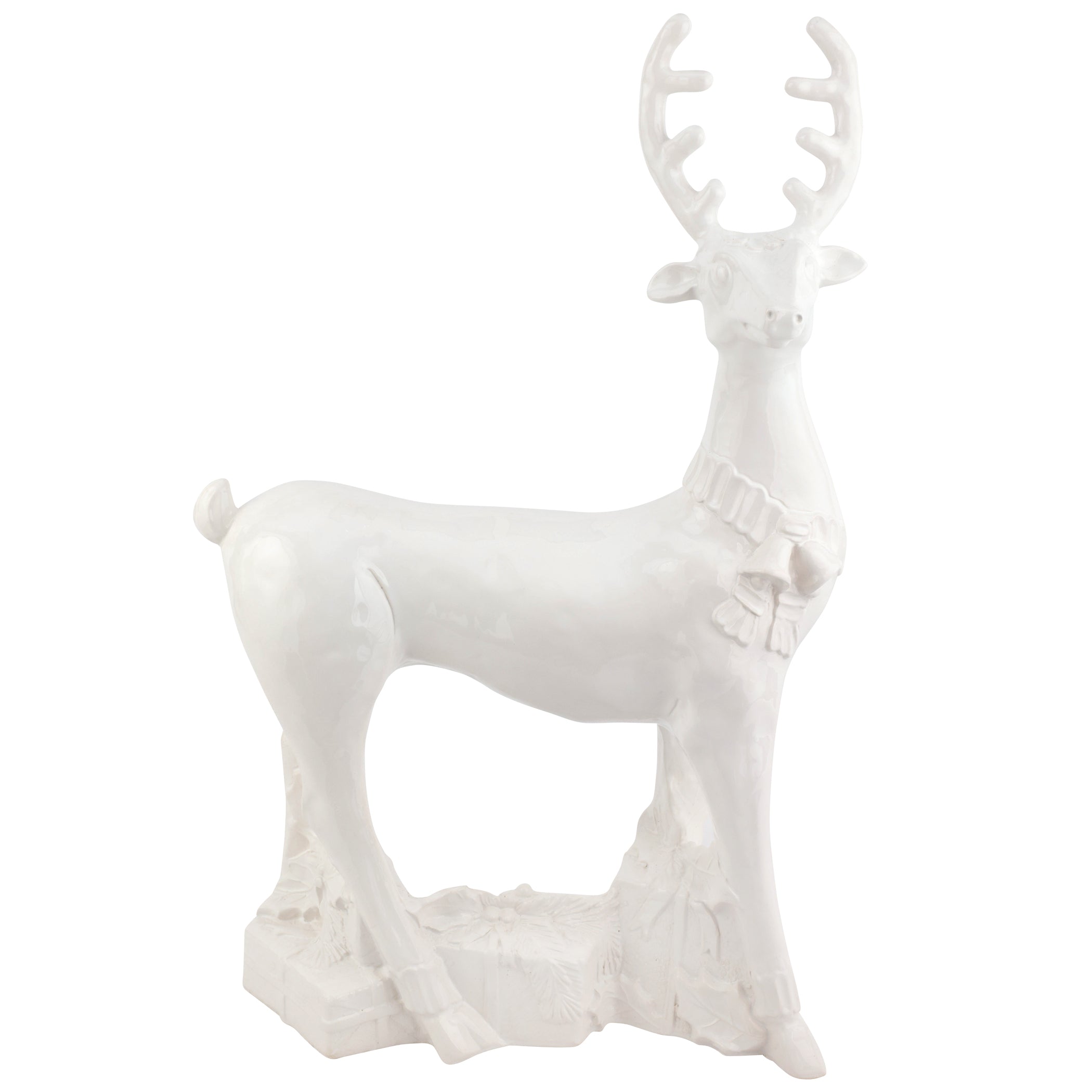 Pietra Natale Figural Deer Sculpture in White
