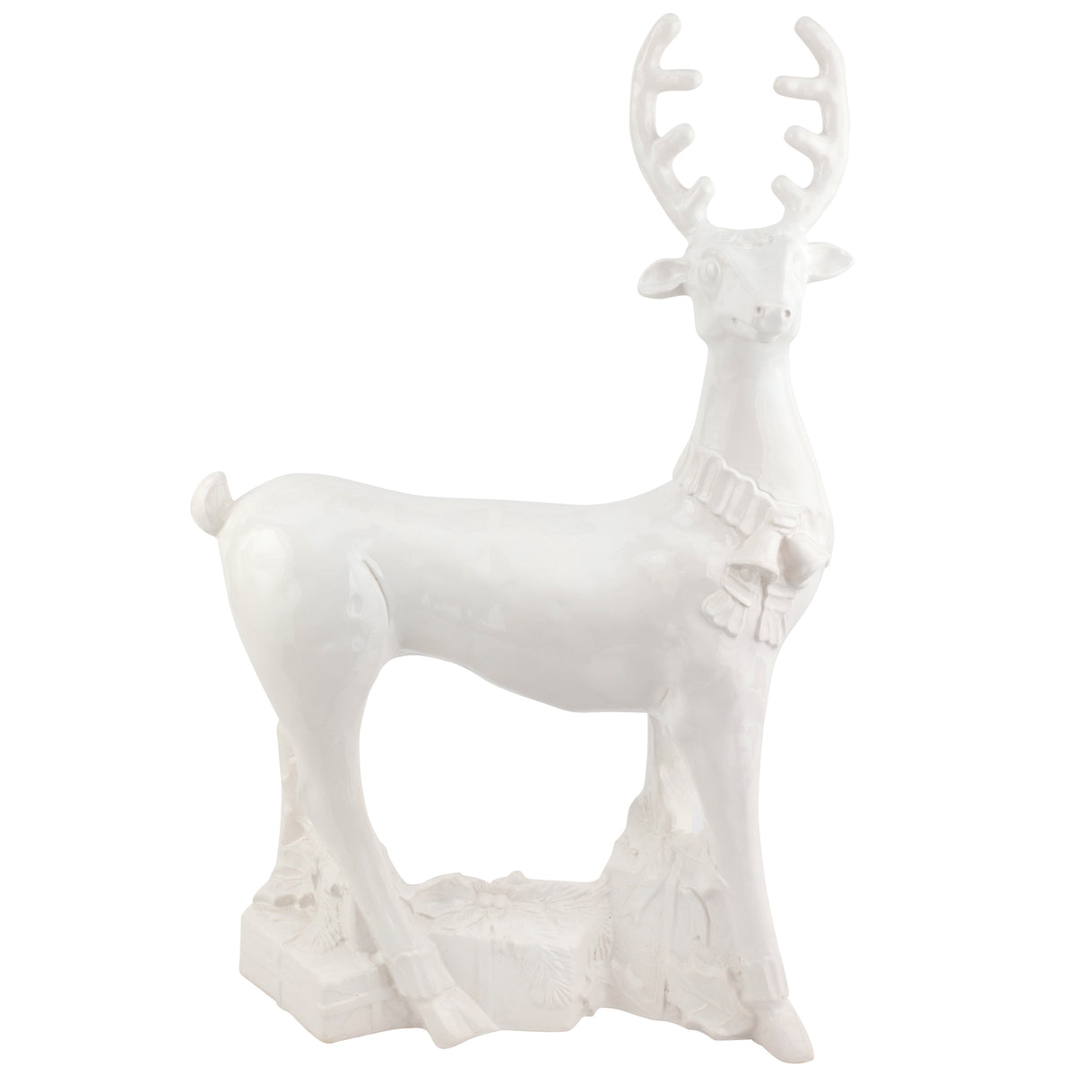 Pietra Natale Figural Deer Sculpture in White
