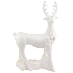 Pietra Natale Figural Deer Sculpture in White