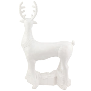 Pietra Natale Figural Deer Sculpture in White