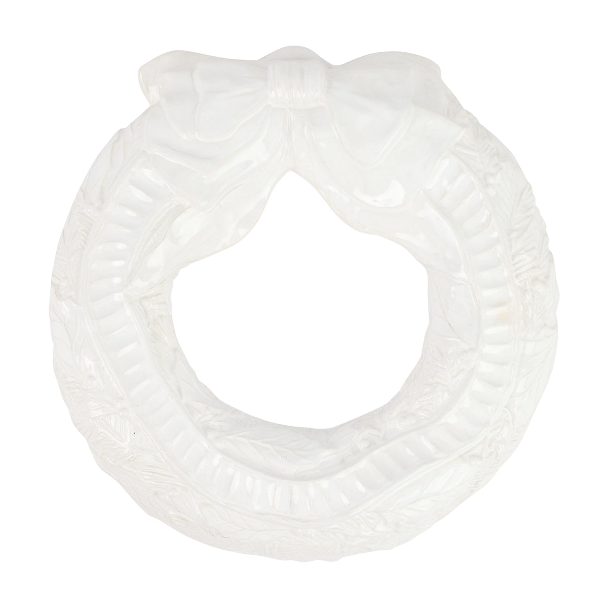 Pietra Natale Figural Wreath in White