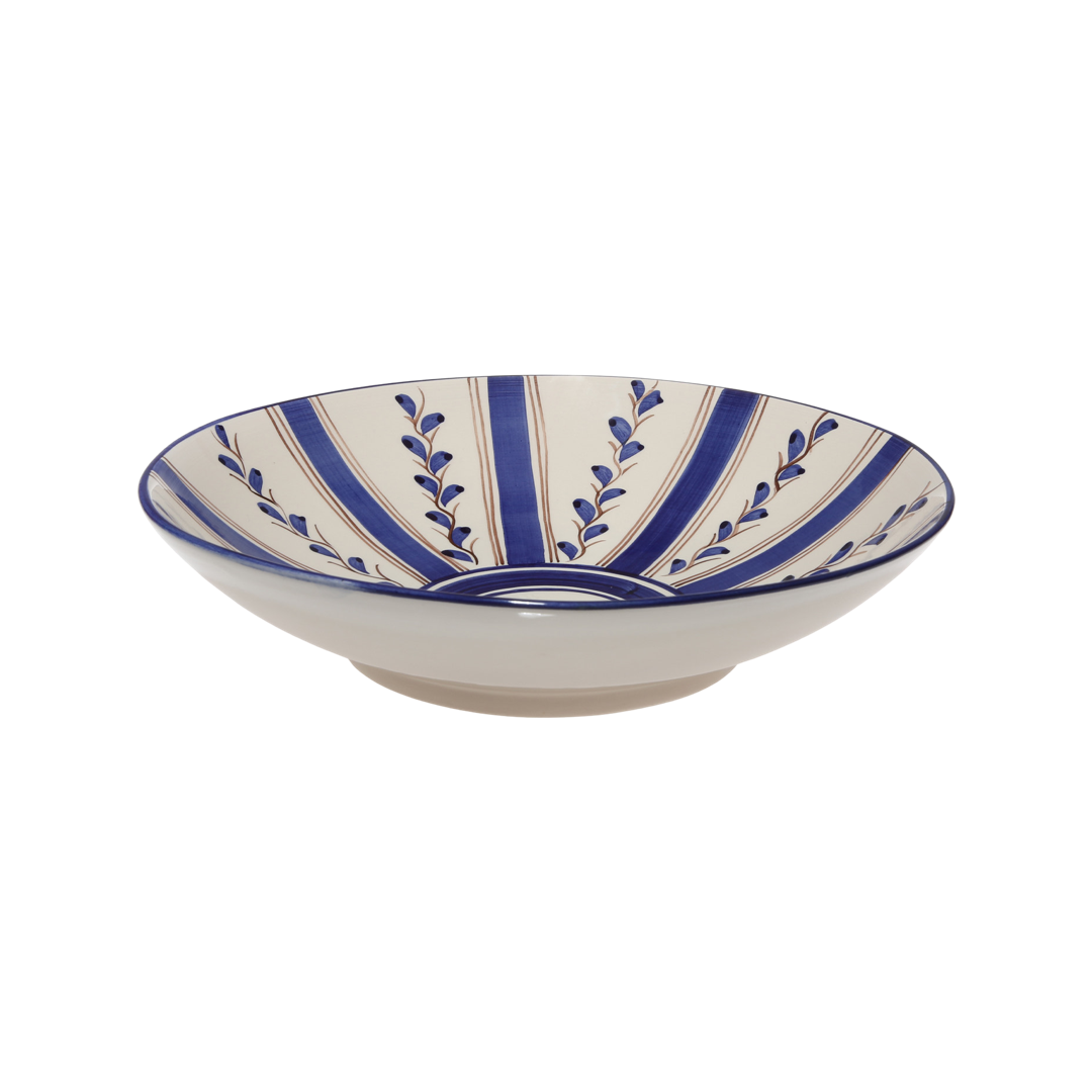 Blue Stripe Serving Bowl