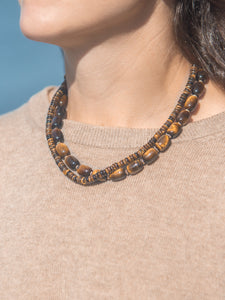 Aurelie Necklace in Brown