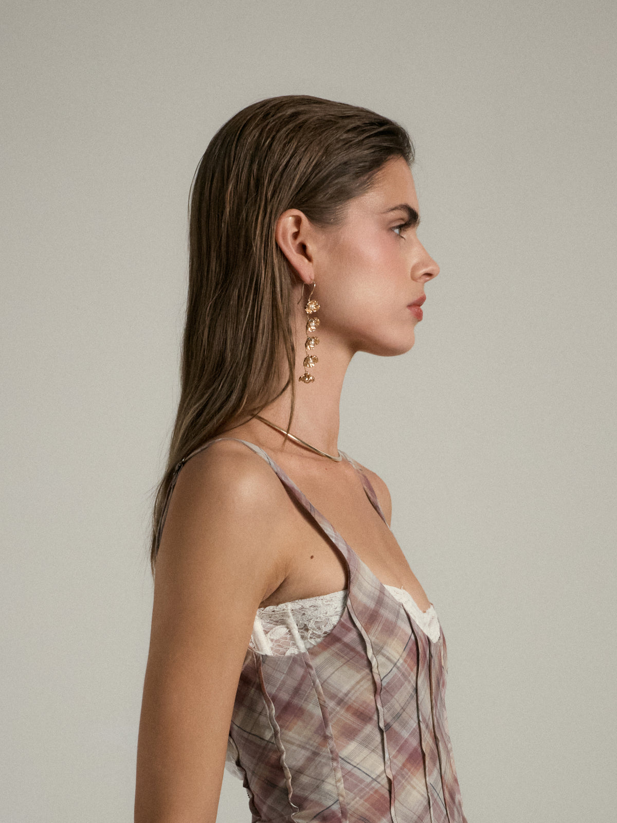 The Poppy Dangle Earring in Gold
