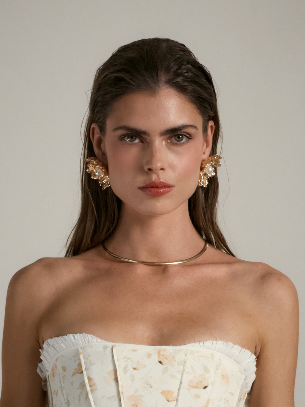 The Poppy Post Earring in Gold