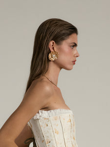 The Poppy Post Earring in Gold
