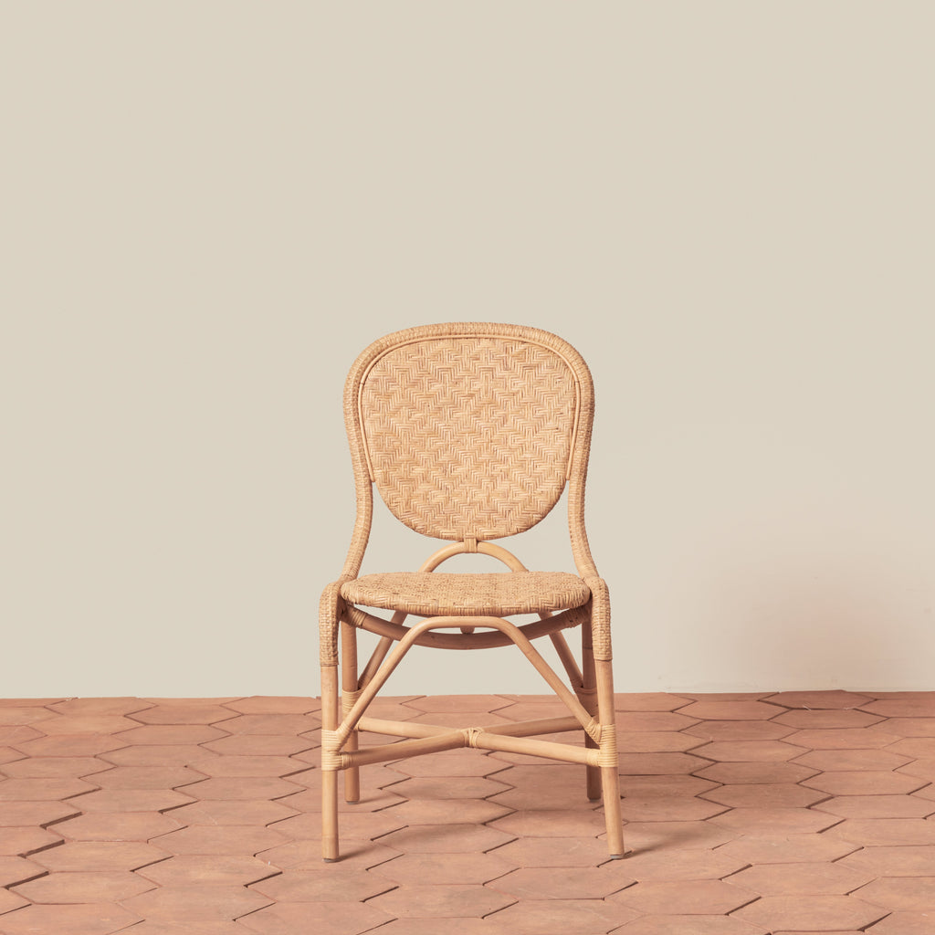 front angle of side chair in natural