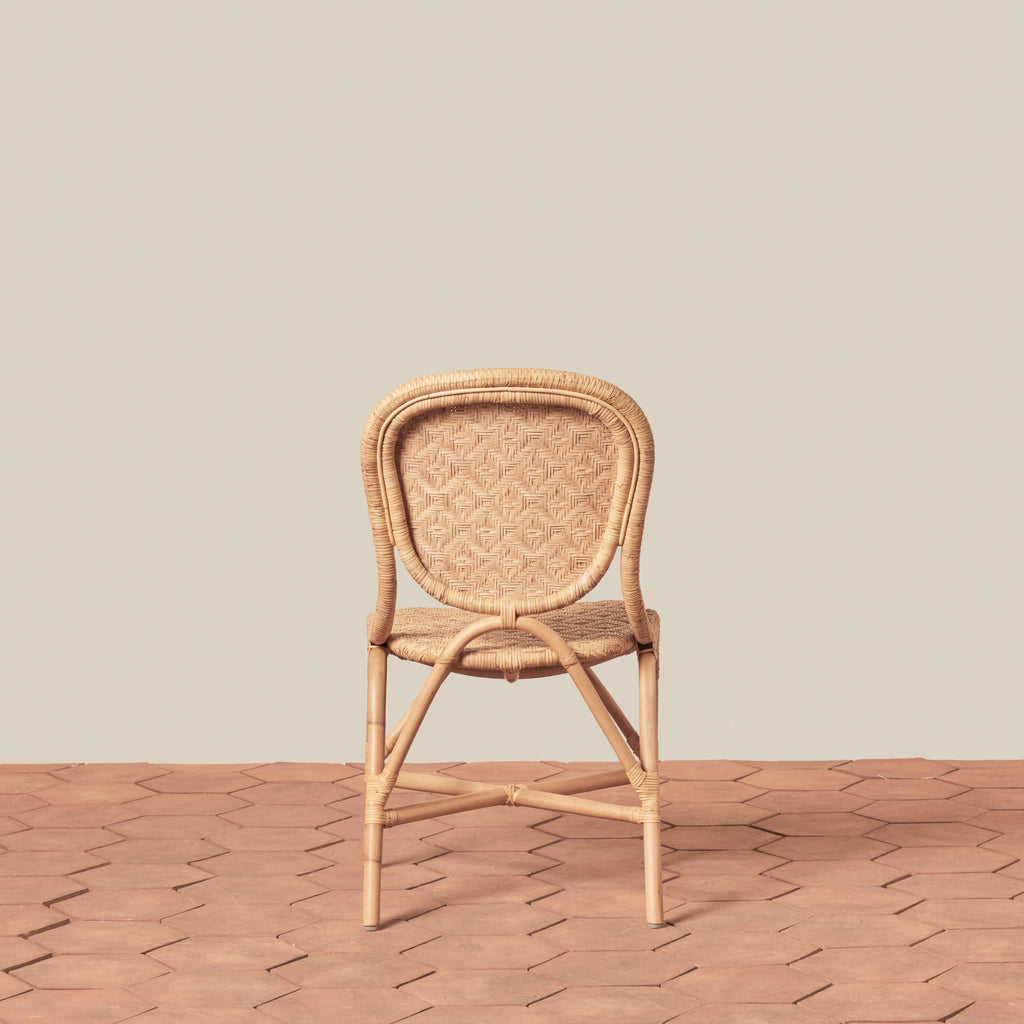 back angle of side chair in natural