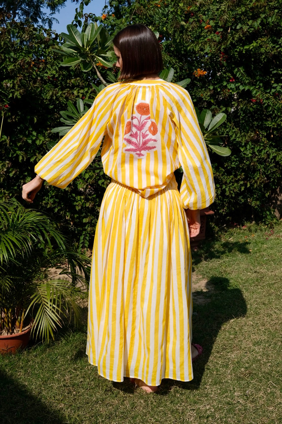 Porto Skirt in Yellow Stripe
