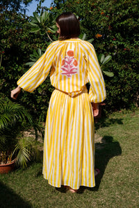 Porto Skirt in Yellow Stripe