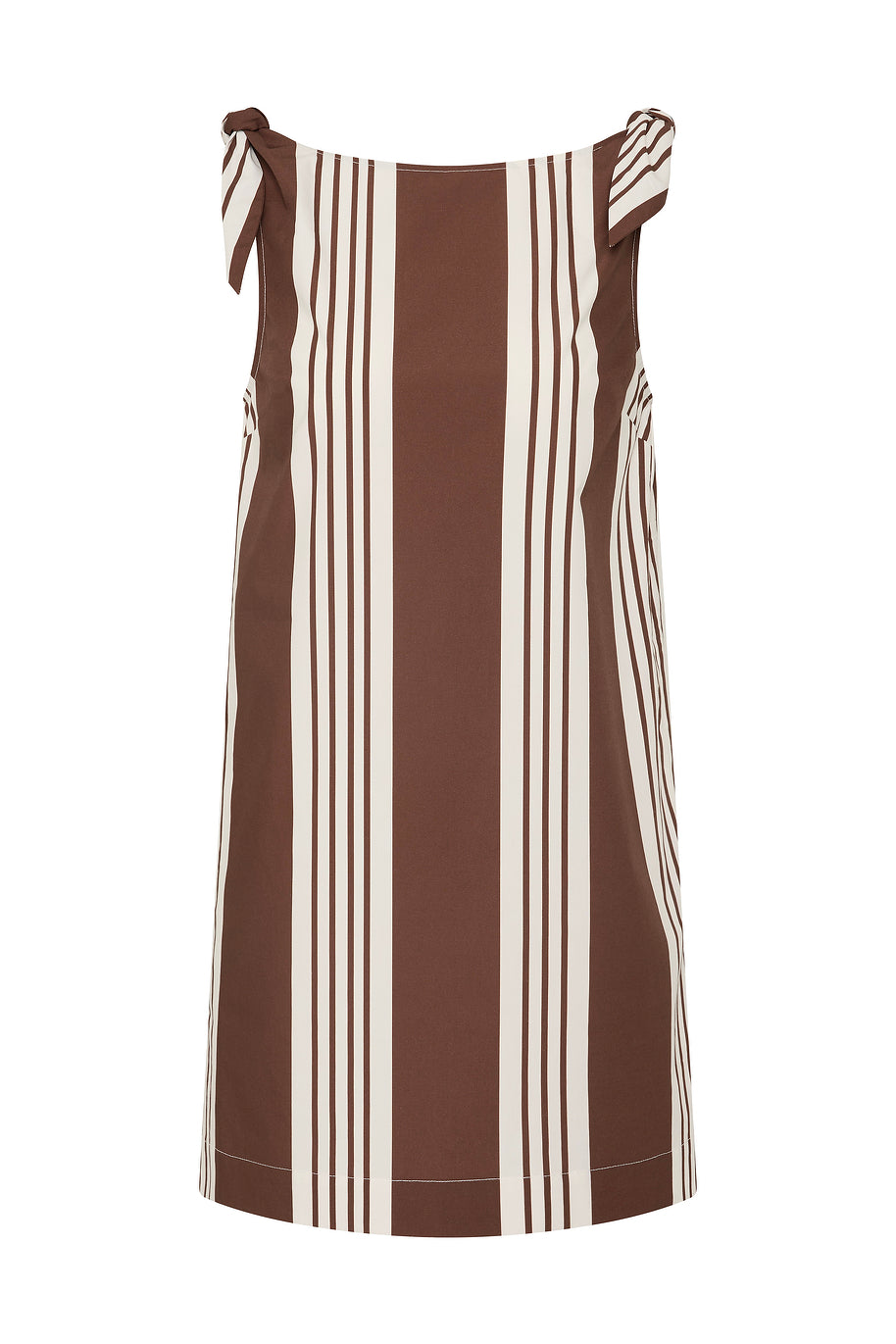 Rosie Mini Dress in Chocolate Stripe