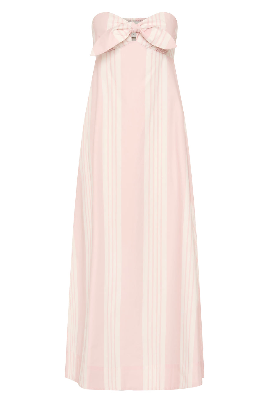 Rosie Strapless Dress in Pink Stripe