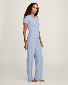 Pointelle T-Shirt in Periwinkle