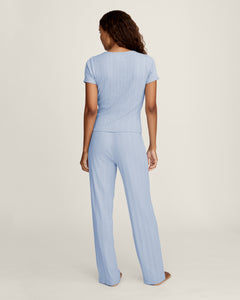 Pointelle T-Shirt in Periwinkle