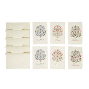 Villa Seville Note Card Assorted Set of 6 in Chambray