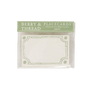 Berry & Thread Place Card, Set of 12 in Basil