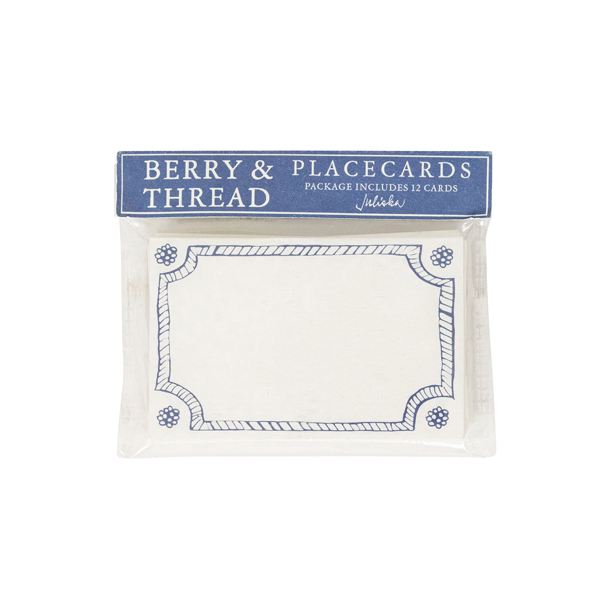 Berry & Thread Place Card, Set of 12 in Chambray