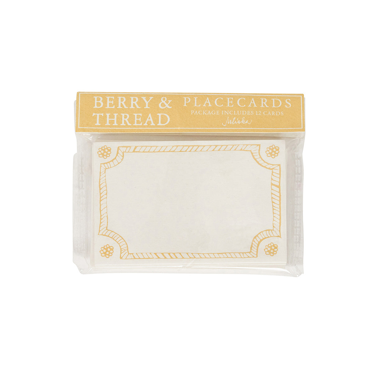 Berry & Thread Place Card, Set of 12 in Daffodil